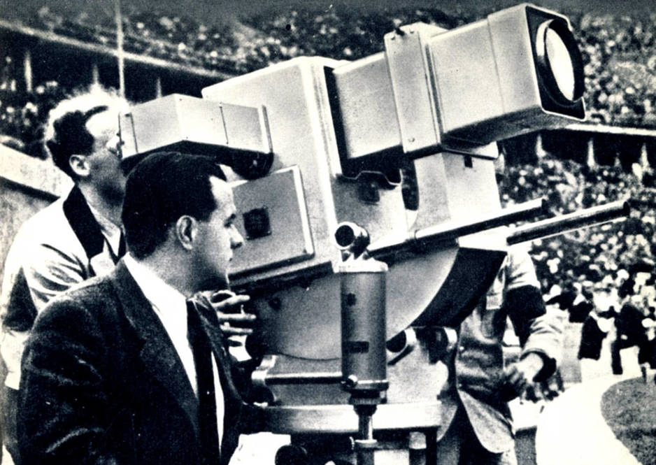 Cámara de televisión en los Juegos de Verano de Berlín, 1936. (Wikimedia)