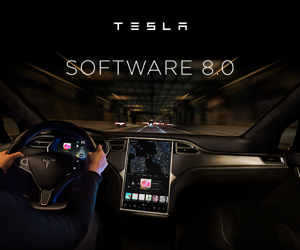 Tesla libera la actualización 8.0