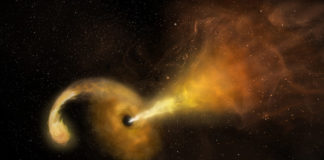 Un agujero negro produce una gran erupción tras desgarrar una estrella