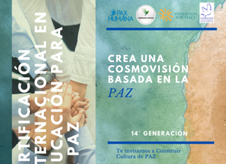 Se parte de la 14ava Generación de la Certificación Internacional en Educación por la Paz!