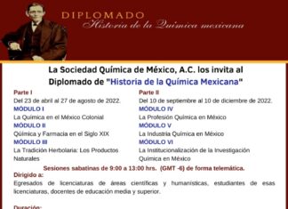 Diplomado Virtual ” Historia de la Química Mexicana”.