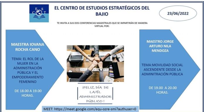 En el marco del “Día del Administrador Público”, El Centro de Estudios Estratégicos del Bajio (CEST), te invita a sus Conferencias Magistrales online gratuitas.
