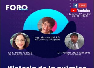 Te invitamos hoy 27 de octubre del 2022, al foro: “La Historia de la Química en México”.