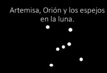 Artemisa, Orión y los espejos en la luna.