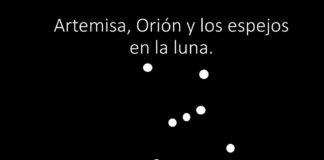 Artemisa, Orión y los espejos en la luna.