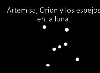 Artemisa, Orión y los espejos en la luna.