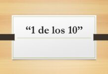 ¡1 de los 10!