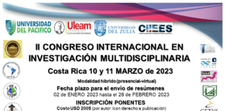 II CONGRESO INTERNACIONAL DE INVESTIGACIÓN MULTIDISCIPLINARIA (CIIM).