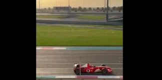 Leclerc condujo en Abu Dabi hoy el F2003 con el que Schumaher fue campeón.