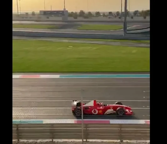 Leclerc condujo en Abu Dabi hoy el F2003 con el que Schumaher fue campeón.