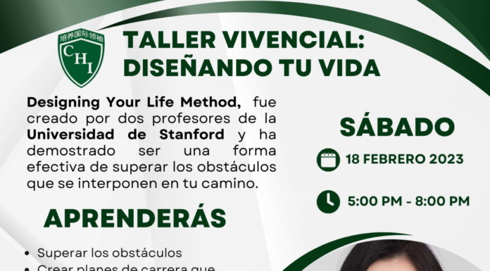 Te invitamos al Taller Vivencial “Diseñando tú Vida”.