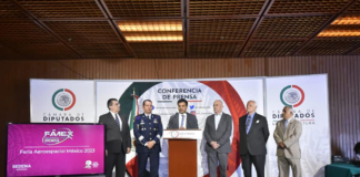 Conferencia de prensa Feria Aeroespacial México: FAMEX 2023.