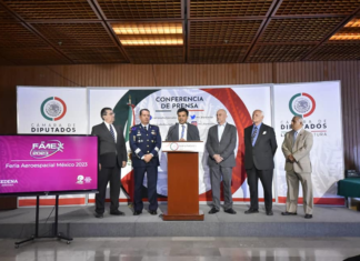 Conferencia de prensa Feria Aeroespacial México: FAMEX 2023.