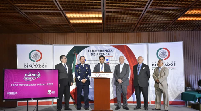 Conferencia de prensa Feria Aeroespacial México: FAMEX 2023.