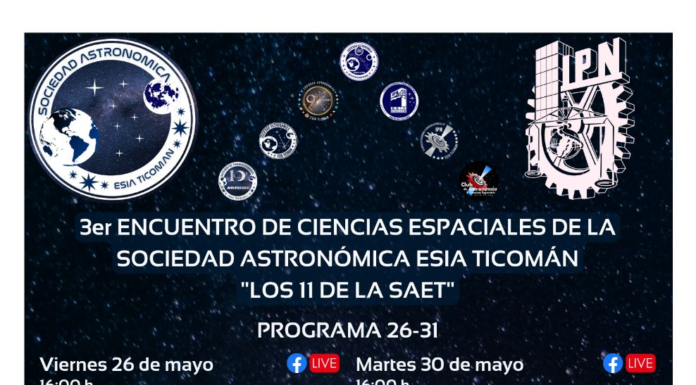Te invitamos a asistir al 3er. Encuentro de Ciencias Espaciales de la Sociedad Astronómica ESIA Ticomán.