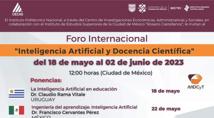 Foro sobre Inteligencia Artificial organizado por el Instituto Politécnico Nacional de México.