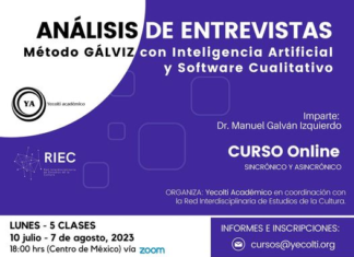 Curso online “Análisis de entrevistas. Método GÁLVIZ con Inteligencia Artificial y Software Académico”