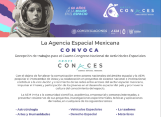 ¡Participa con tu trabajo en el Cuarto Congreso Nacional de Actividades Espaciales CONACES 2023!