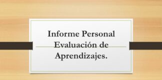 Informe Personal Evaluación de Aprendizajes.