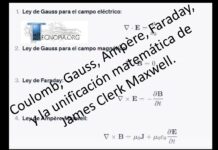 Coulomb, Gauss, Ampère, Faraday, y la unificación matemática de James Clerk Maxwell.