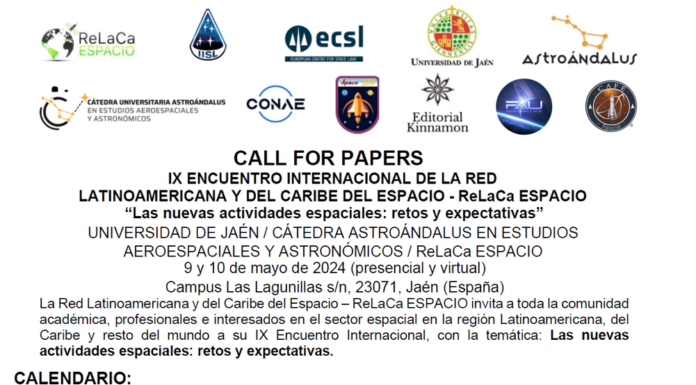 IX ENCUENTRO INTERNACIONAL DE LA REDLATINOAMERICANA Y DEL CARIBE DEL ESPACIO – ReLaCa ESPACIO.“Las nuevas actividades espaciales: retos y expectativas”