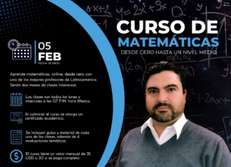 Te invito al Curso de Matemáticas. Desde Cero hasta un Nivel Medio.