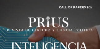 CALL OF PAPER. VOLUMEN 2. NÚMERO 1. PRIUS. REVISTA DE DERECHO Y CIENCIA POLÍTICA