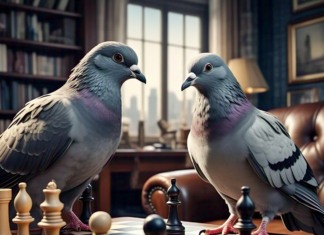 “Ajedrez a Distancia: El Arte de Jugar con Palomas Mensajeras y la Pasión por la Estrategia”.