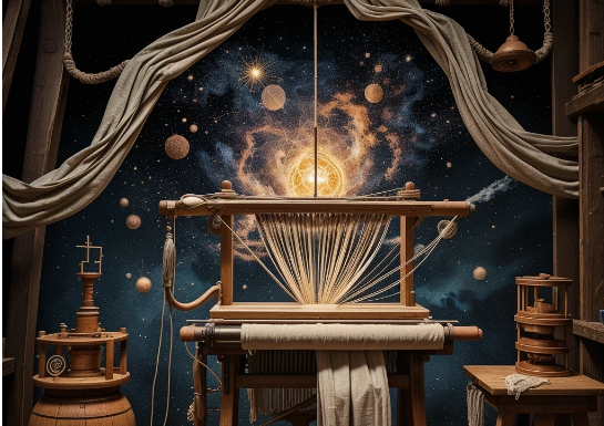 La Máquina Tejedora del Cosmos: El Tapiz Electrodinámico del Espacio-Tiempo y la Geometría de la Vibración Universal.
