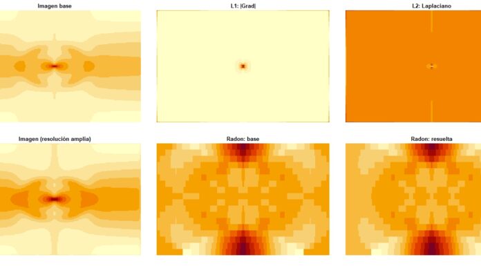 Simulación computacional de espacios modulares y transformadas de Radón aplicadas a campos de tipo agujero negro.