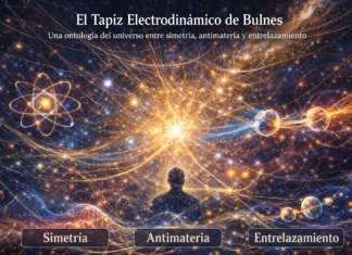 “Antimateria y el Tapiz Electrodinámico Bulnes: Una Visión Filosófica del Universo”.