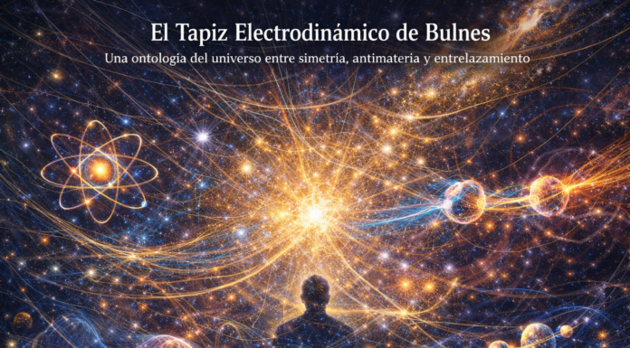 “Antimateria y el Tapiz Electrodinámico Bulnes: Una Visión Filosófica del Universo”.