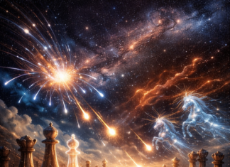 La partida cósmica del universo.