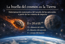 La huella del cosmos en la Tierra: determinación matemática del tamaño de los asteroides a partir de los cráteres de impacto.