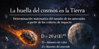 La huella del cosmos en la Tierra: determinación matemática del tamaño de los asteroides a partir de los cráteres de impacto.