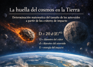 La huella del cosmos en la Tierra: determinación matemática del tamaño de los asteroides a partir de los cráteres de impacto.