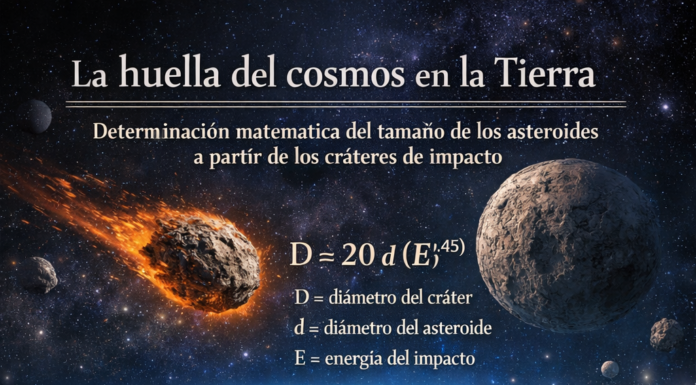 La huella del cosmos en la Tierra: determinación matemática del tamaño de los asteroides a partir de los cráteres de impacto.
