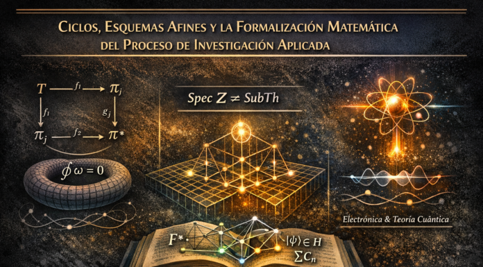 La Geometría del investigar: ciclos, esquemas afines y la Arquitectura matemática del conocimiento aplicado.
