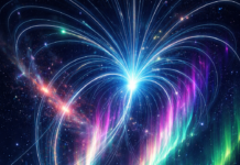 Auroras boreales: la caligrafía luminosa de la energía y la información cósmica.