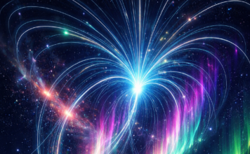 Auroras boreales: la caligrafía luminosa de la energía y la información cósmica.