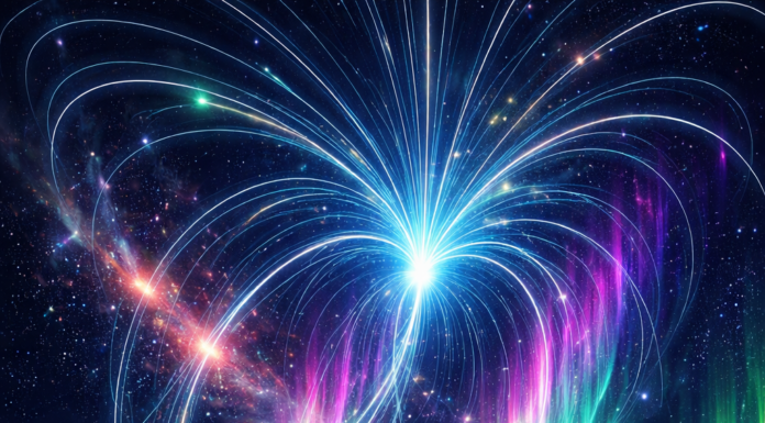 Auroras boreales: la caligrafía luminosa de la energía y la información cósmica.