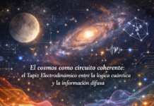 El Cosmos como circuito coherente: el Tapiz Electrodinámico entre la lógica cuántica y la información difusa.