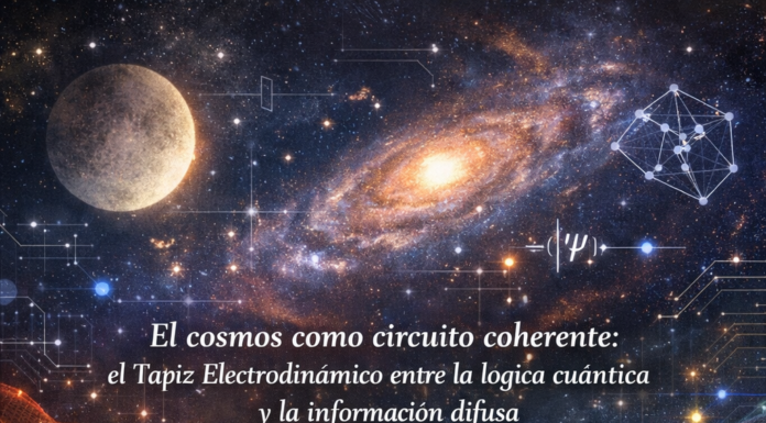 El Cosmos como circuito coherente: el Tapiz Electrodinámico entre la lógica cuántica y la información difusa.