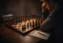 El silencio entre jugadas: una fenomenología del tiempo invisible en el ajedrez.