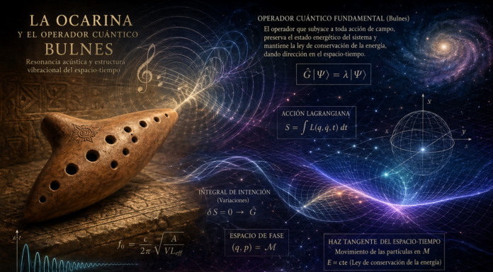 La ocarina y el operador cuántico Bulnes: resonancia acústica y estructura vibracional del espacio-tiempo.