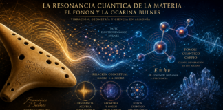 Resonancia cuántica de la materia: el fonón y la Ocarina Bulnes como puente entre sonido, Geometría y Física moderna.