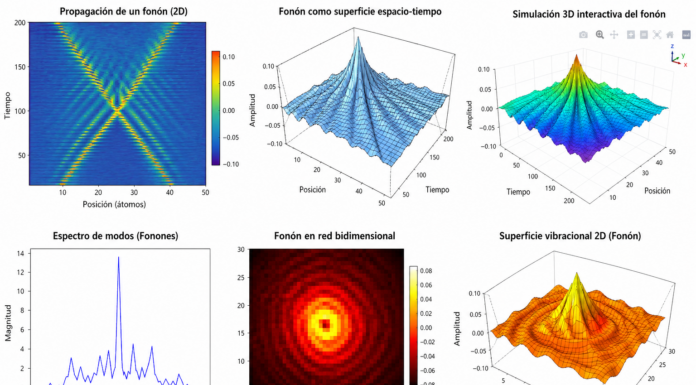 Simulación computacional y modelación matemática del fonón: una exploración dinámica de la materia, la información y el devenir.