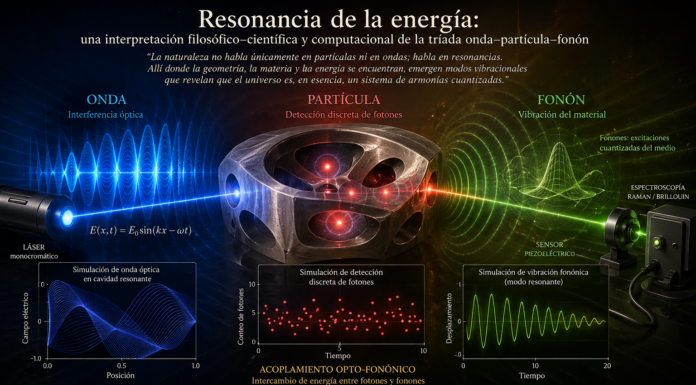 Resonancia de la energía: una interpretación filosófico–científica y computacional de la tríada onda–partícula–fonón.