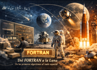 FORTRAN y la conquista de la Luna: cuando los algoritmos calcularon el camino hacia el cosmos.