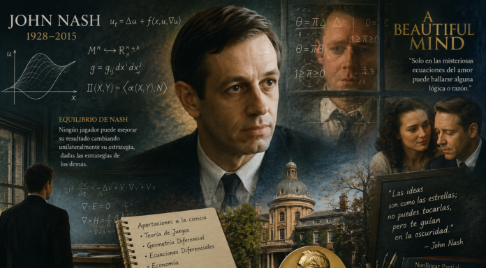 John Nash: entre la genialidad matemática y la fragilidad humana.
